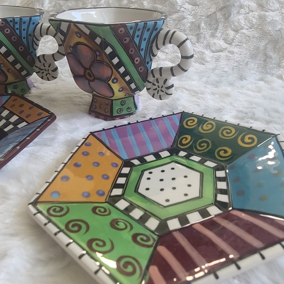 Studio Designworks - Set of 2 Tea Cups With Saucers - Picture 14 of 16